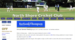 Desktop Screenshot of northshorecricket.co.nz